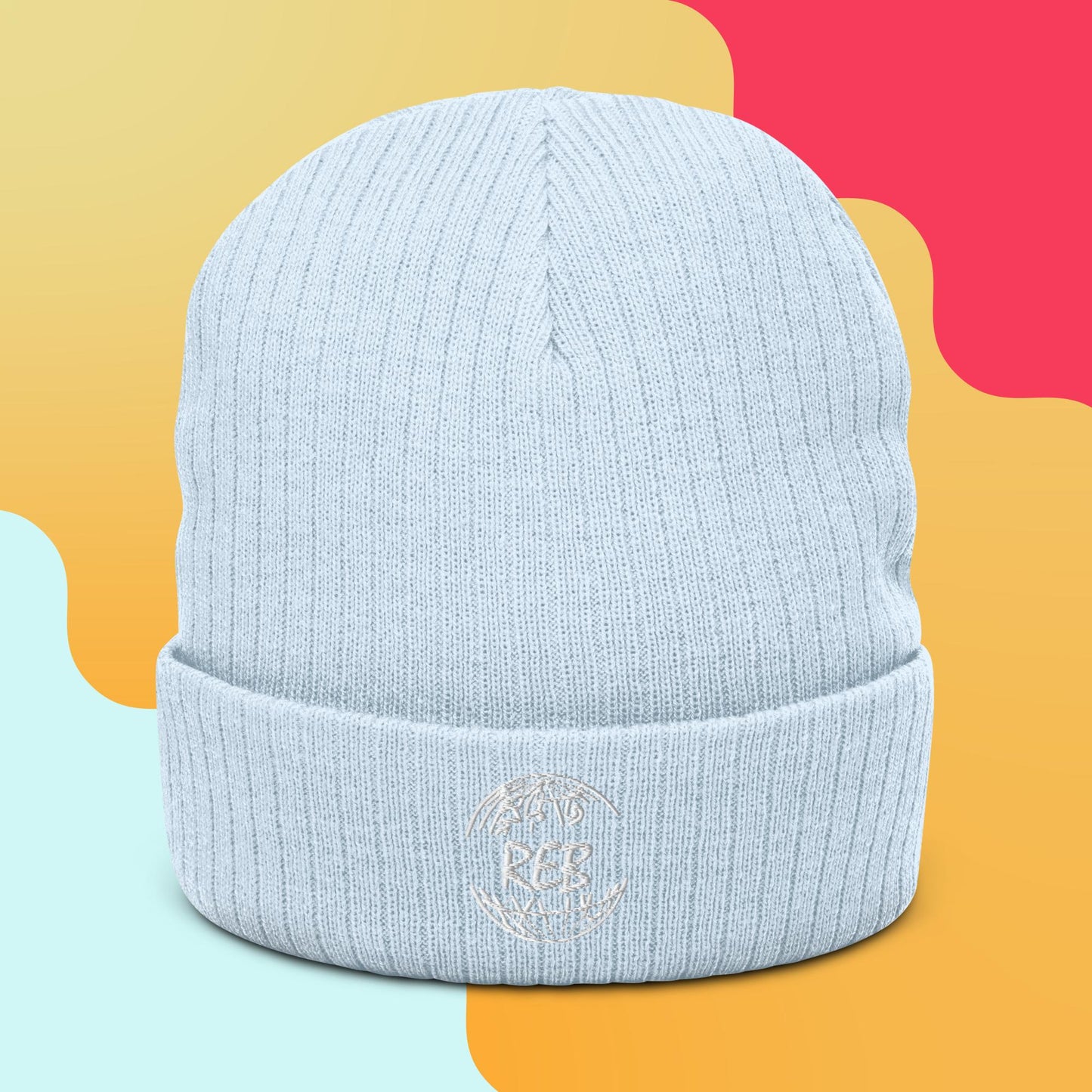 REB Ribbed Knit Beanie